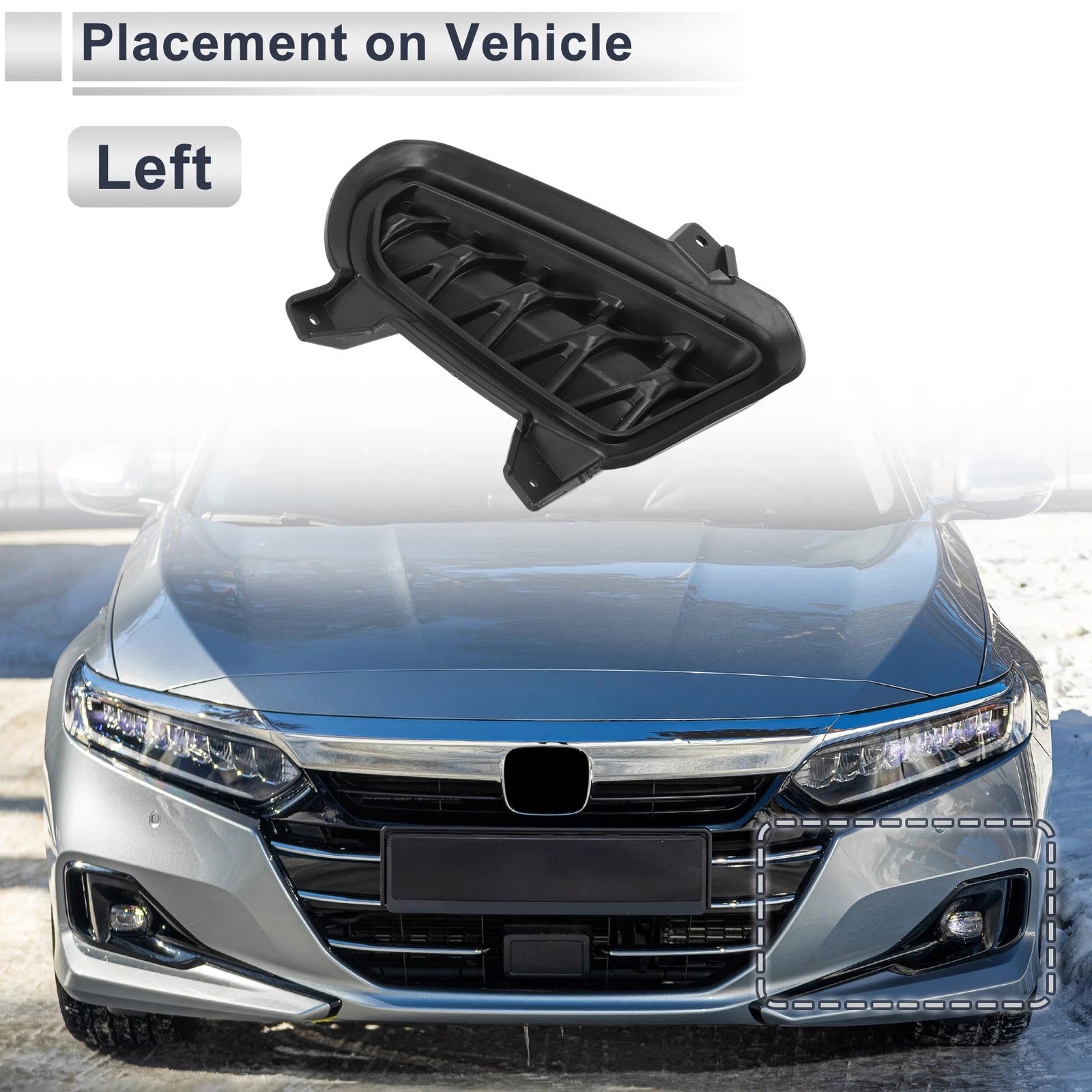 Front Left Fog Light Grill Replacement for Dodge Durango (2014–2022)