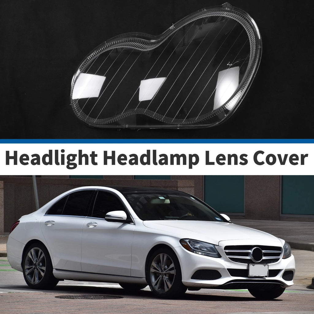 Headlight Lens Cover Front Left for Mercedes-Benz C-Class (2001–2017)