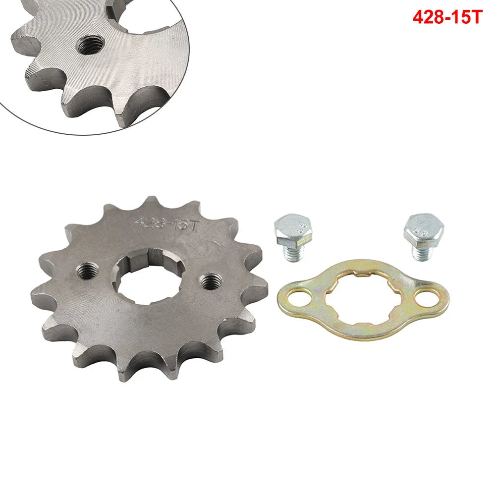 428 Chain 20mm 15T Front Sprocket For 125cc ATV Pit Dirt Quad Bike