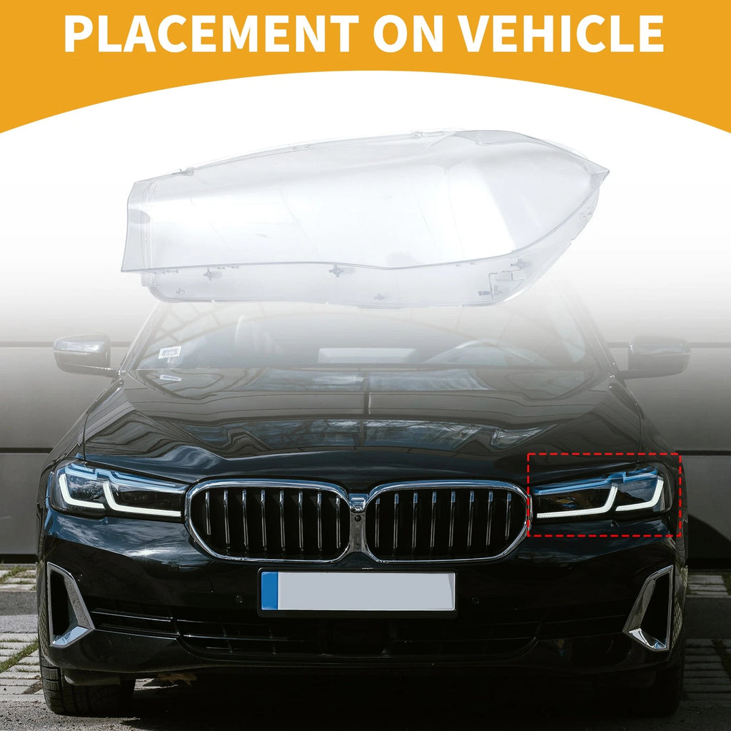 Front Left Headlight Lens Cover Replacement for BMW X5 (2014–2018)