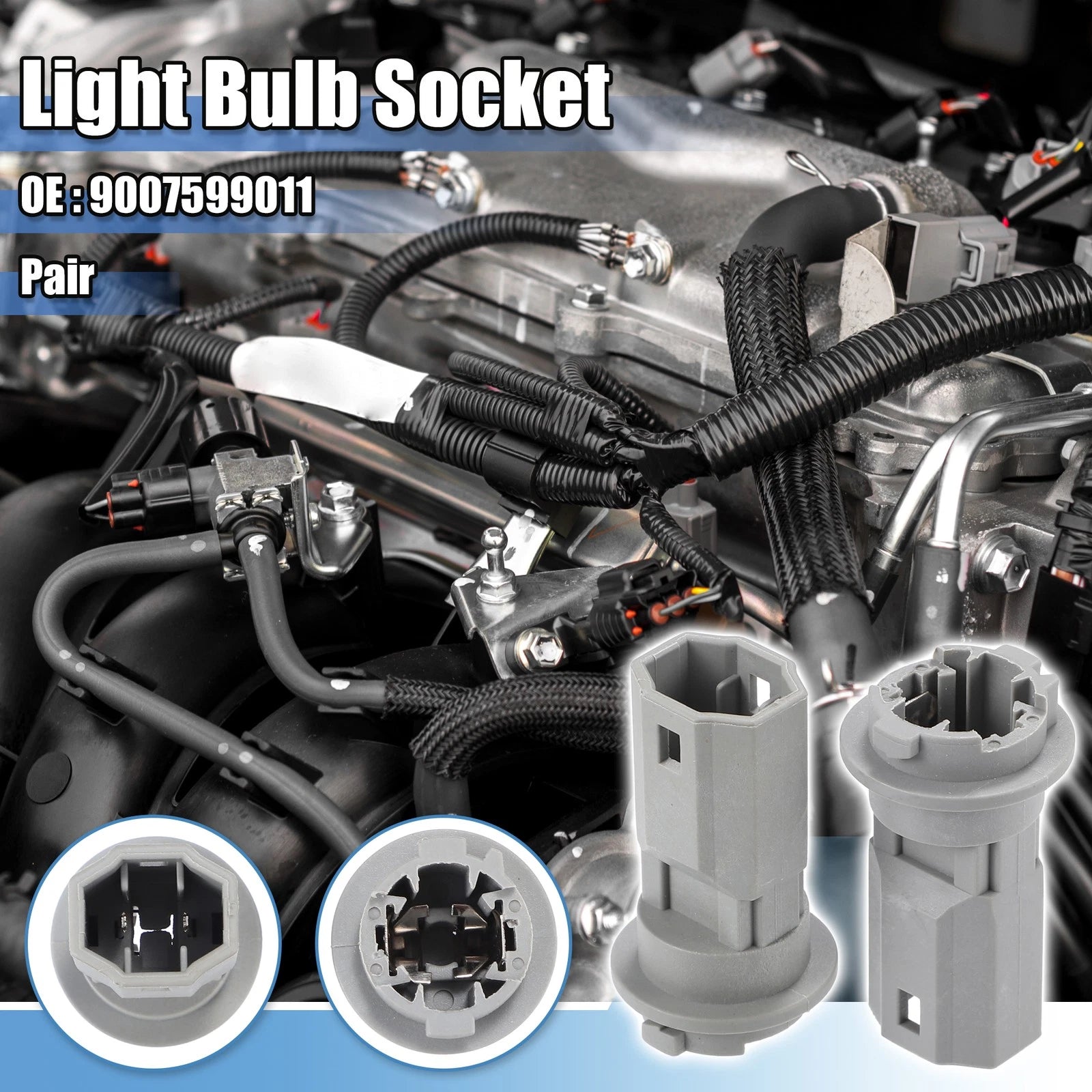 Pair Turn Signal Light Bulb Socket Replacement for Toyota Lexus (2010–2019)