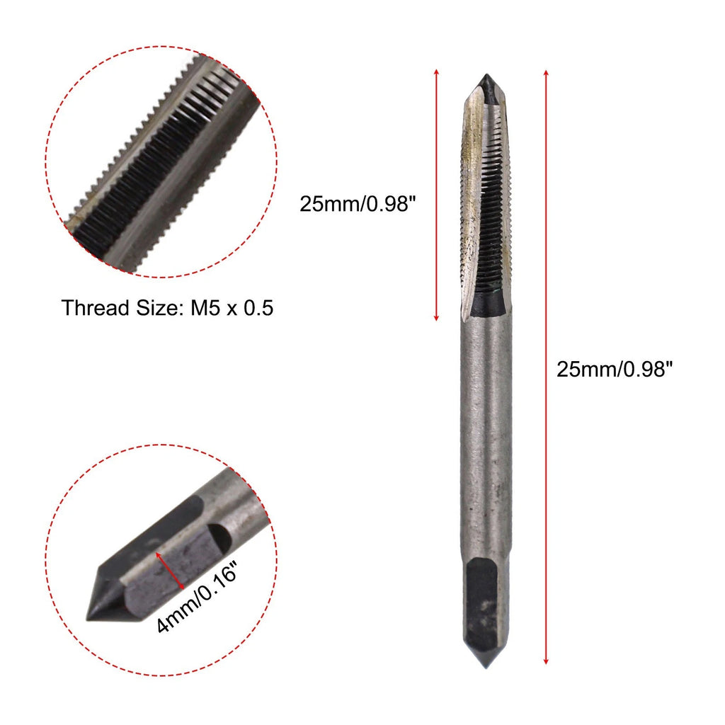 2X Taper Bottom Thread Taps M5 x 0.5 for Automotive Applications