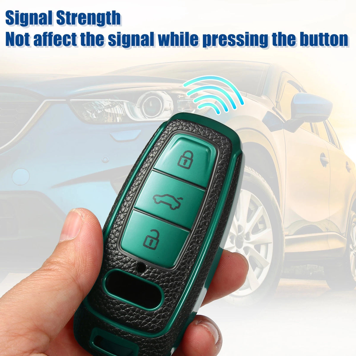 TPU 3-Button Key Fob Cover Replacement for Audi A6 (2012–2018)