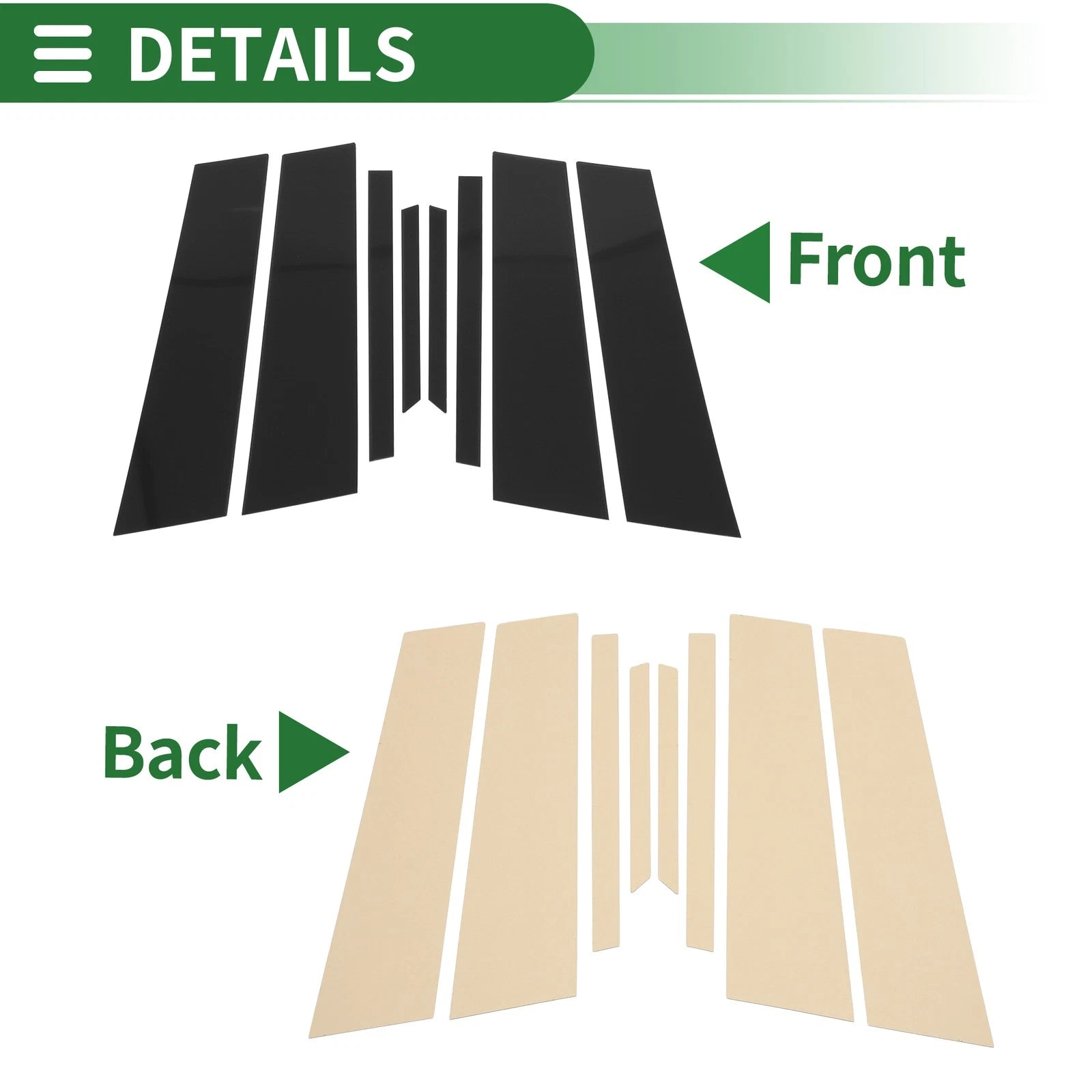 8 Pcs Door Pillar Window Trim Replacement for BMW X2 (2018–2024)