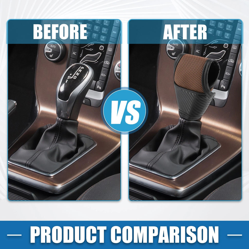 Shift Knob Cover for Universal Vehicles - Carbon Fiber Pattern