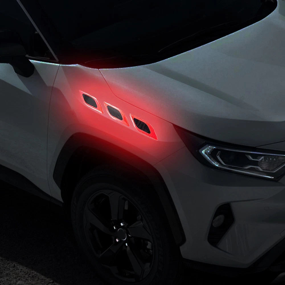 Pack of 6 Reflective Strip Stickers for Car Visibility Enhancement