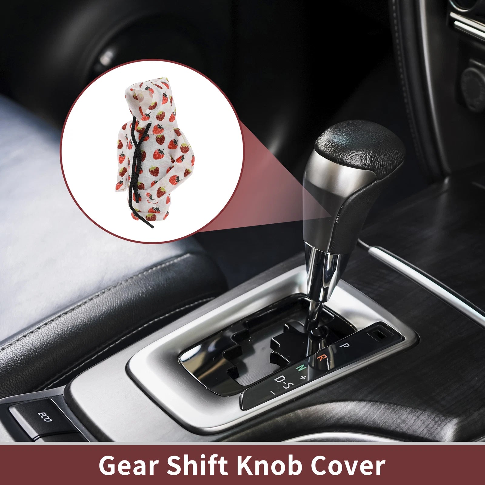 Gear Shift Knob Cover for - Red White Polyester