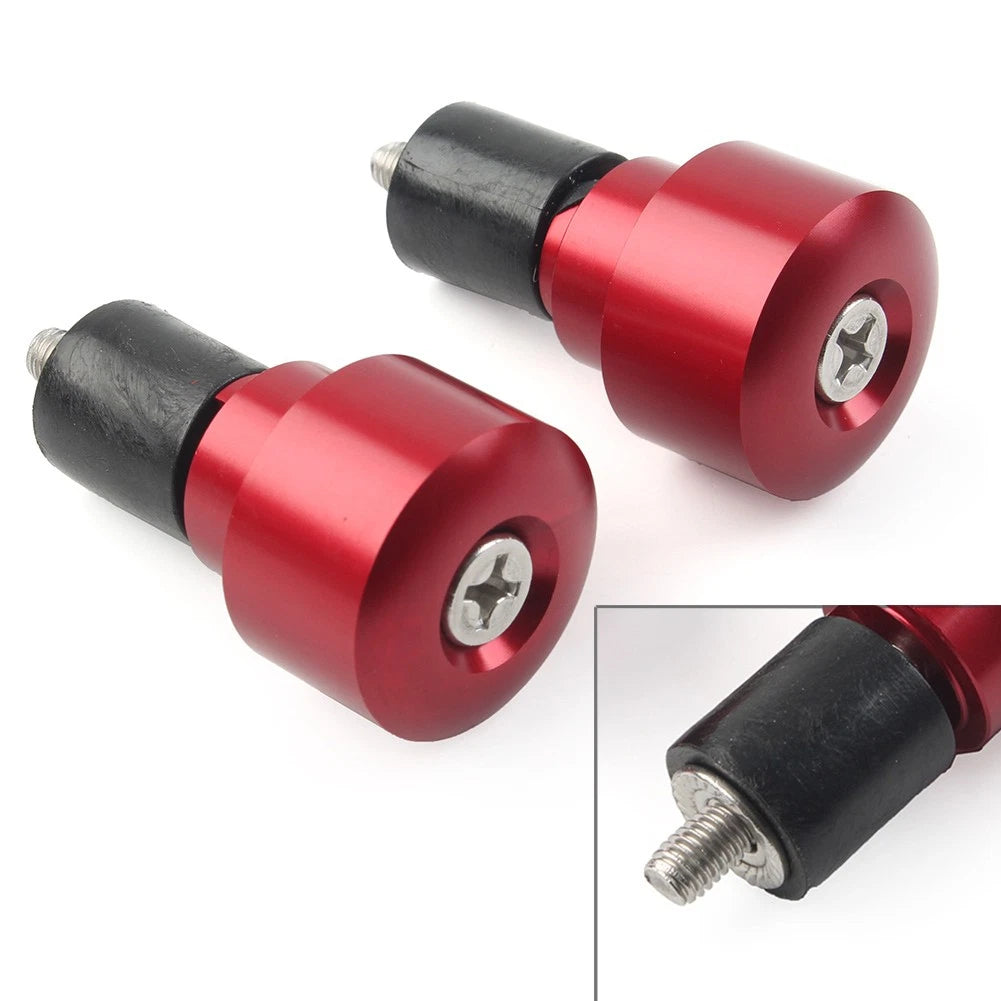 CNC Handlebar Grips Bar End Slider Cap for Honda CBR600RR (2003–2019) Pair Red