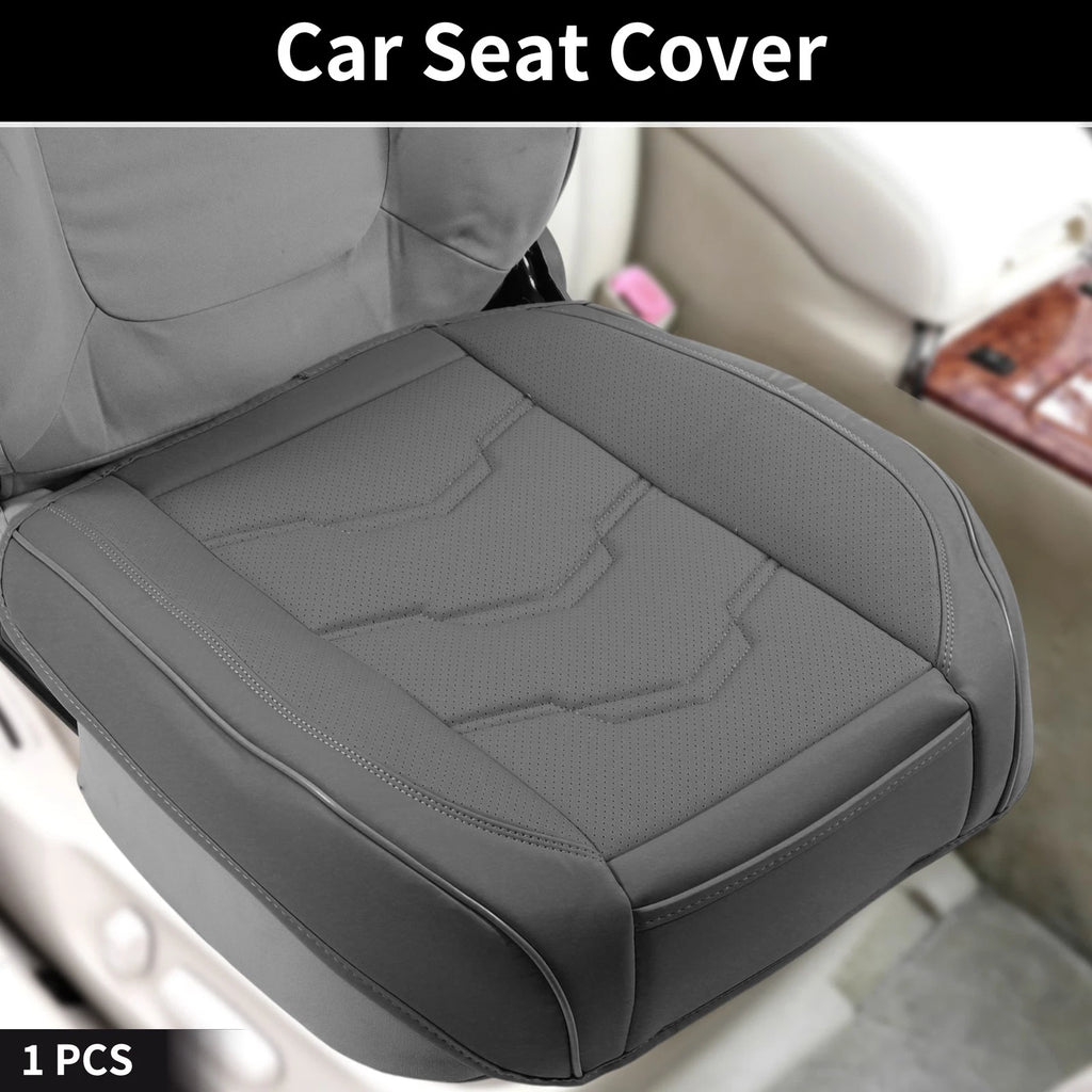 Bottom Seat Pad Cover for Car (Gray Punched Polygon Pattern)