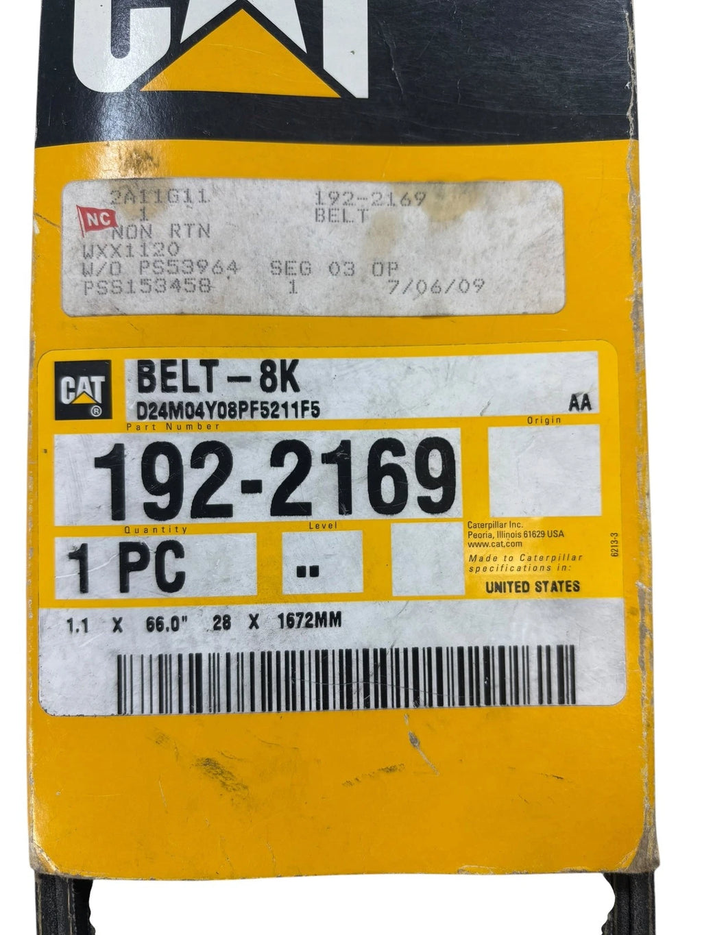 Serpentine Belt for Caterpillar CAT (192-2169)