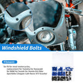 Windshield Bolts for Yamaha Motorcycles (Aluminum Rubber Blue)