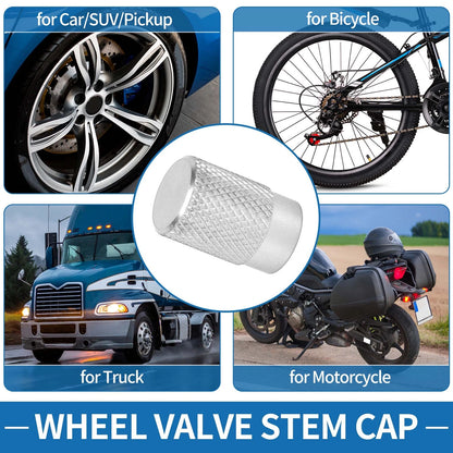 Tire Valve Stem Caps Replacement for Car SUV Bike RV (4 Pack) (2000–2025)