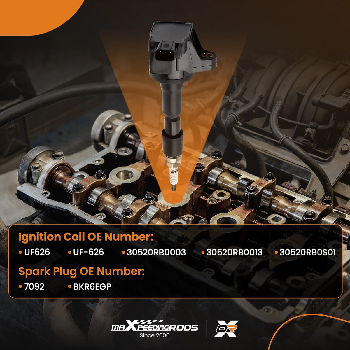 4X Ignition Coils & Iridium Spark Plugs for Honda CR-Z (2011–2016)