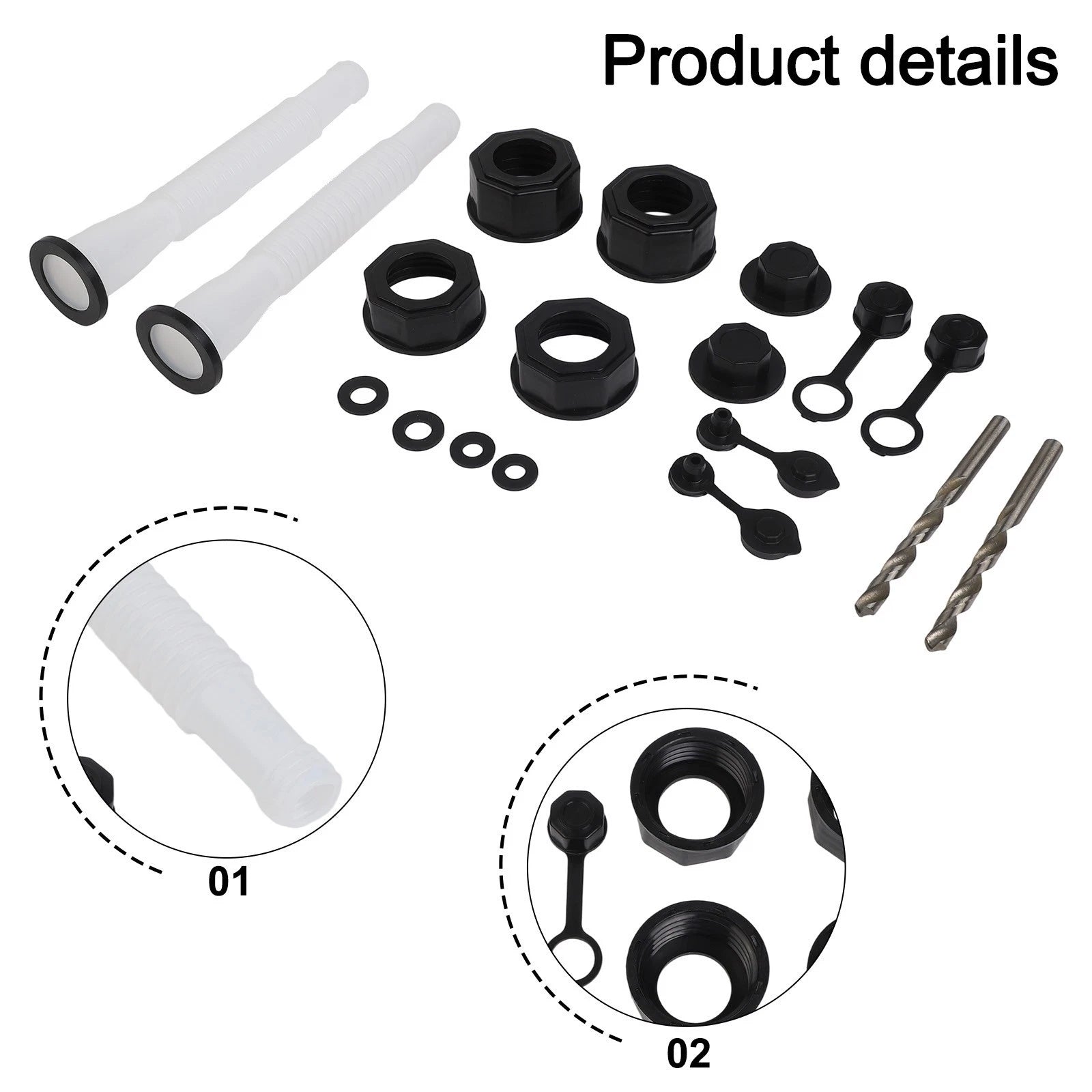 Gas Can Nozzle Replacement for Flexible Design (Universal Fit)