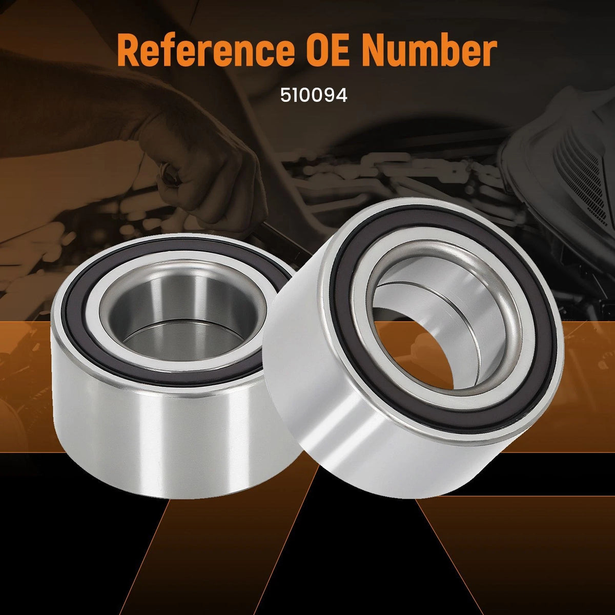 2X Front Wheel Bearings Set with ABS for Scion xD, iQ (2008–2015) & Toyota Yaris