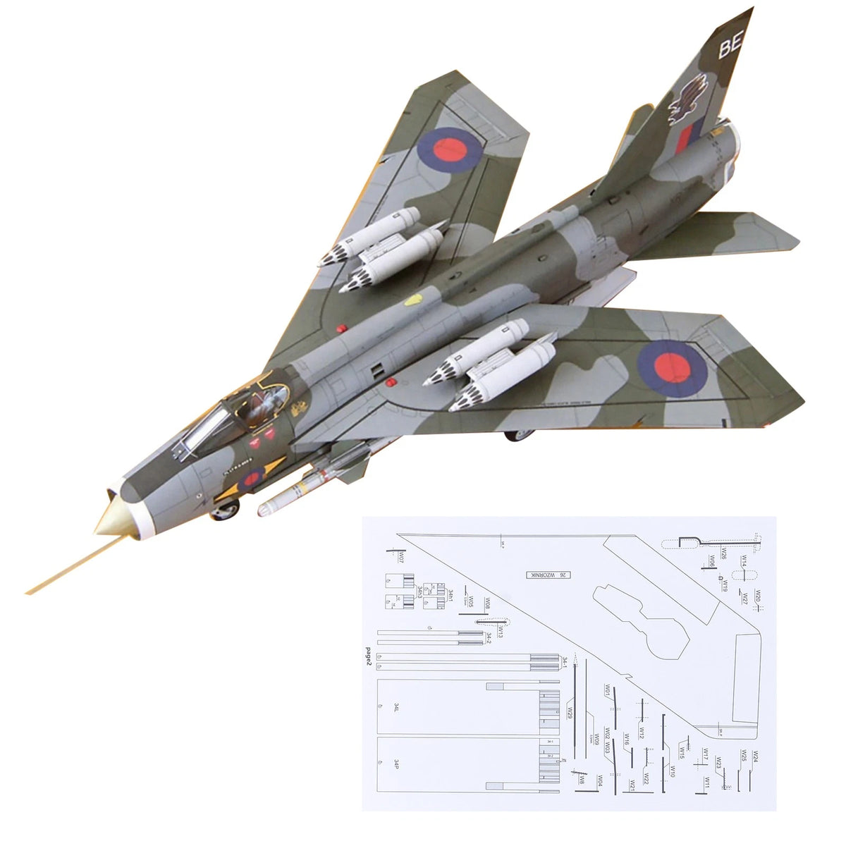 1/33 Scale British F Mk.6 Fighter Model Kit