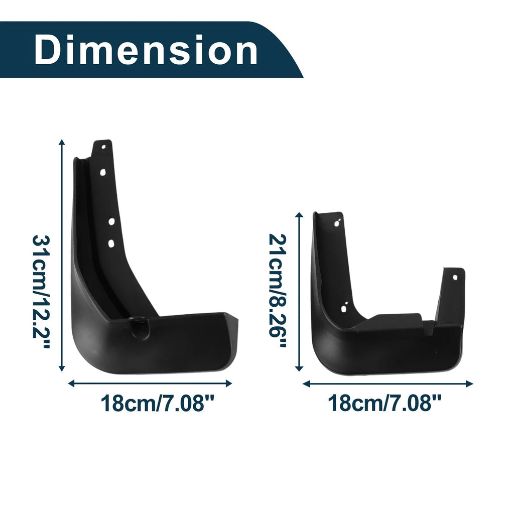 Mud Flaps Splash Guards 1 Set for Volkswagen Lavida Hatchback (2013–2018)