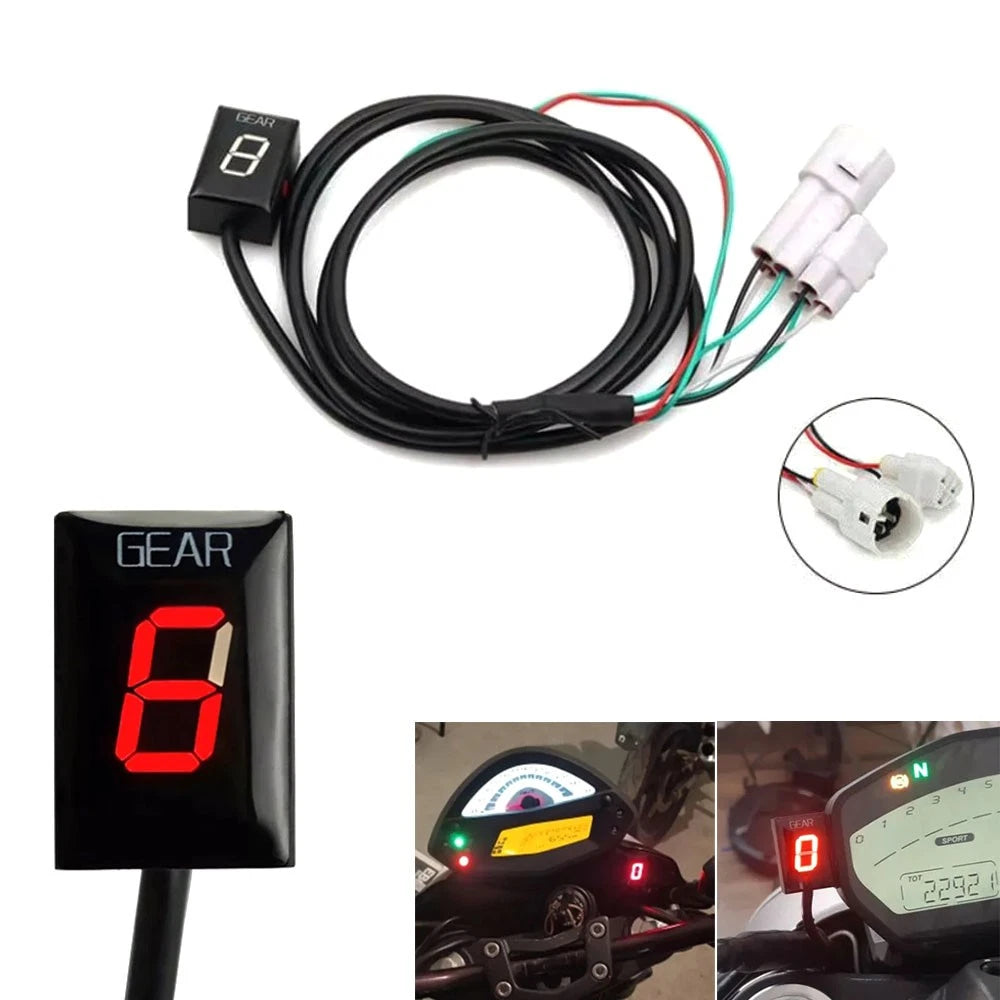 Red LED Gear Indicator for Yamaha YZF R1 R6 FZ1 FZ6 WR250R XJR1300