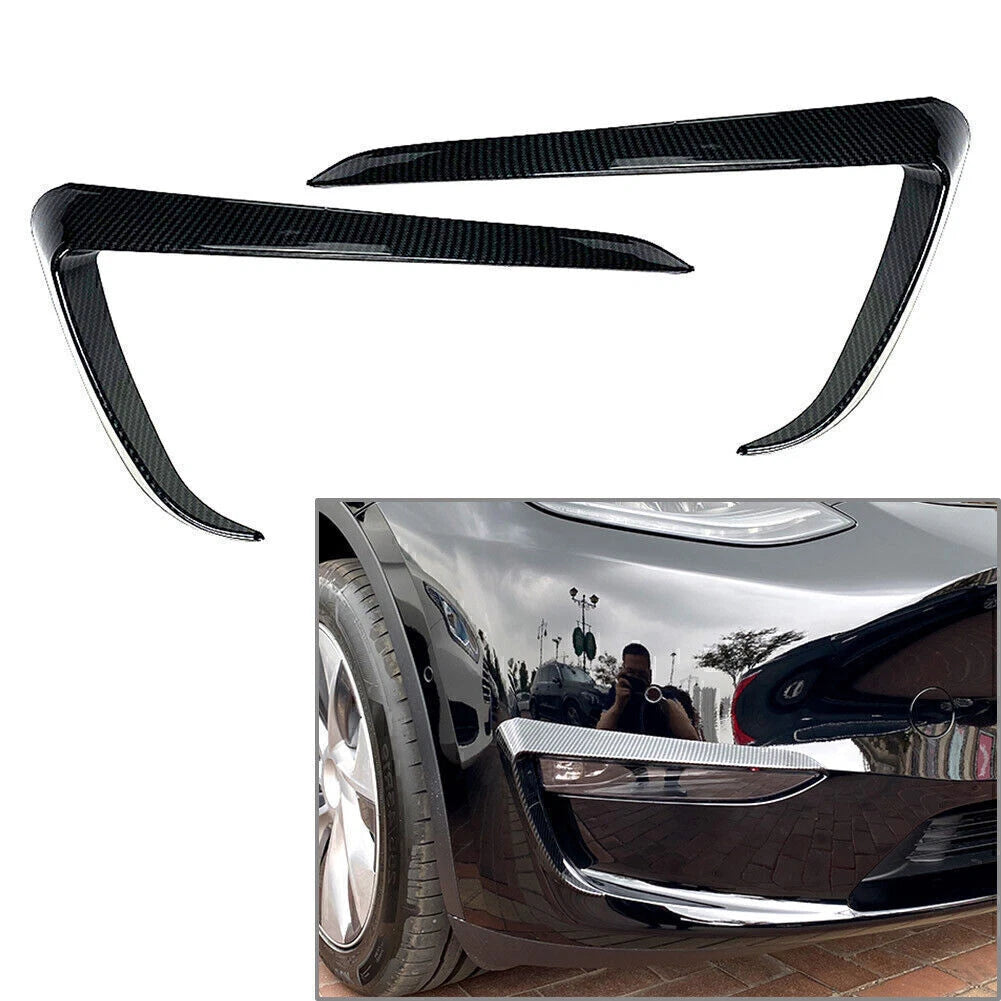 Front Fog Light Lamp Eyebrow Cover Trim for Tesla Model Y (2020–2023)