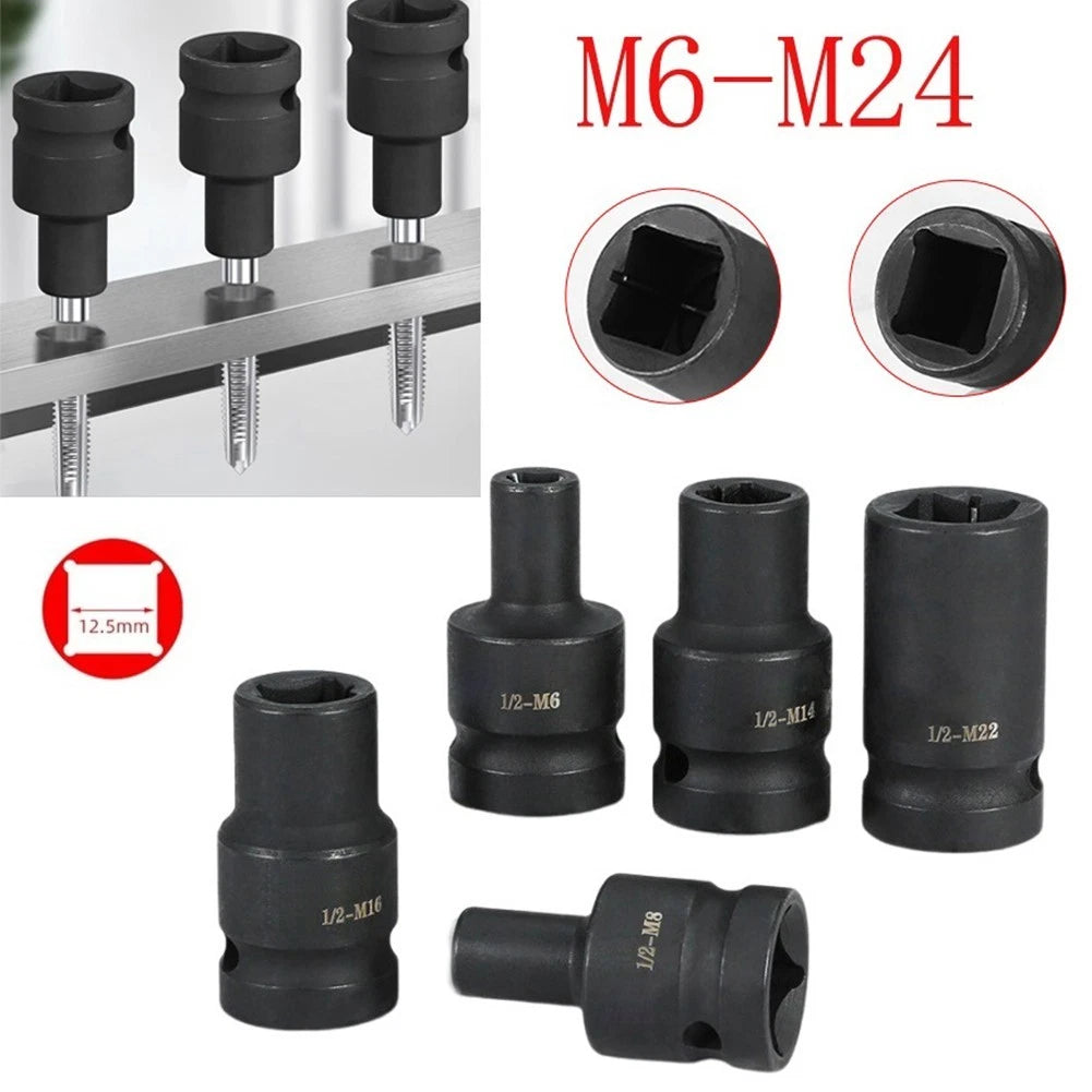 Double Head Square Tap Socket for Pneumatic Ratchet Wrench (M6-M24)