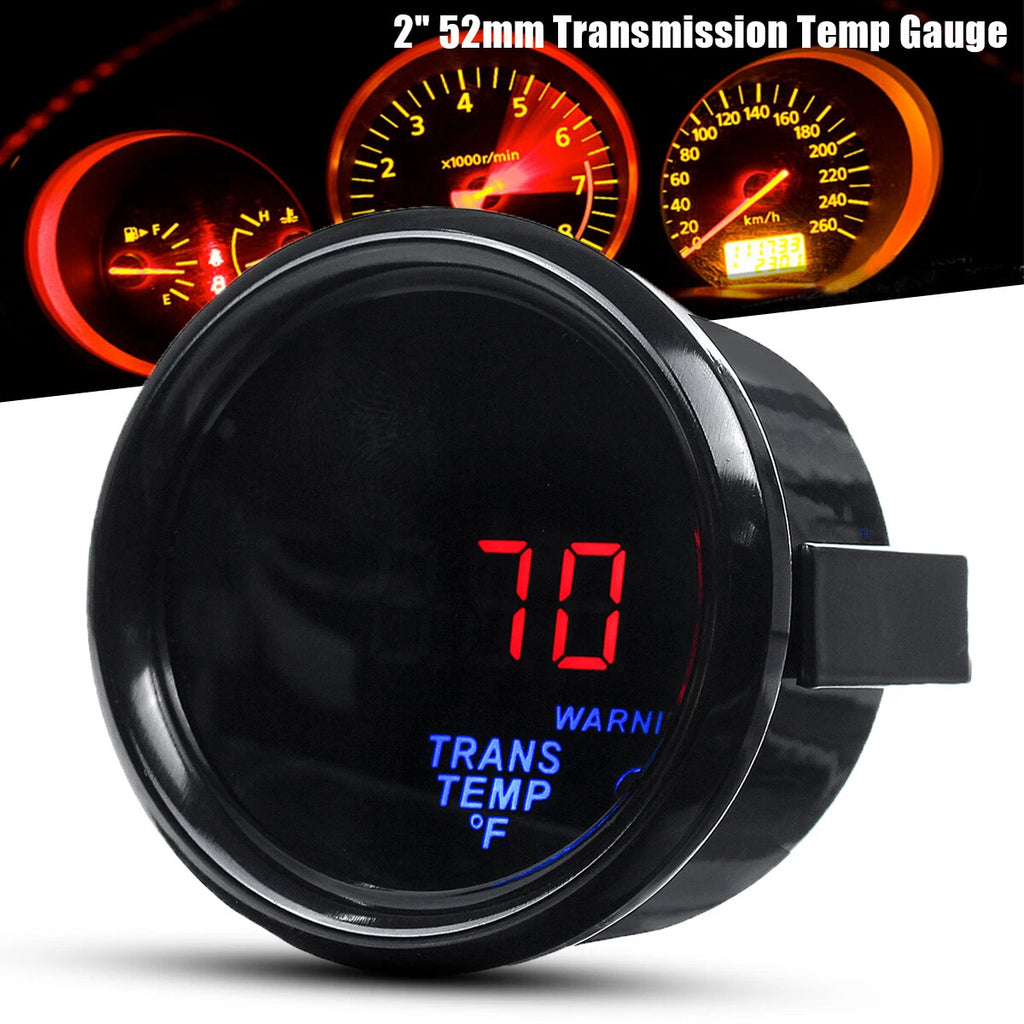 Digital LED Transmission Temperature Gauge for Universal Vehicles (2")