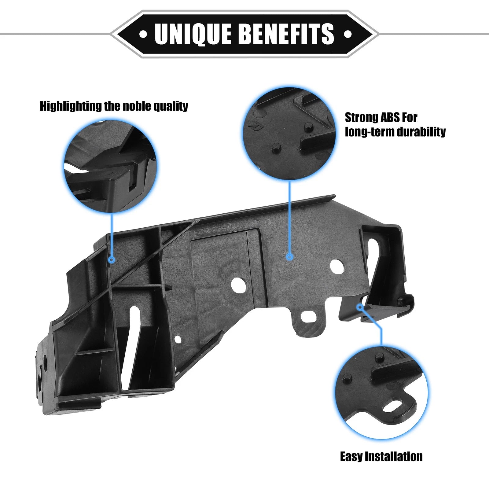 Headlight Bracket for Infiniti G37 (2009–2013) Right Black