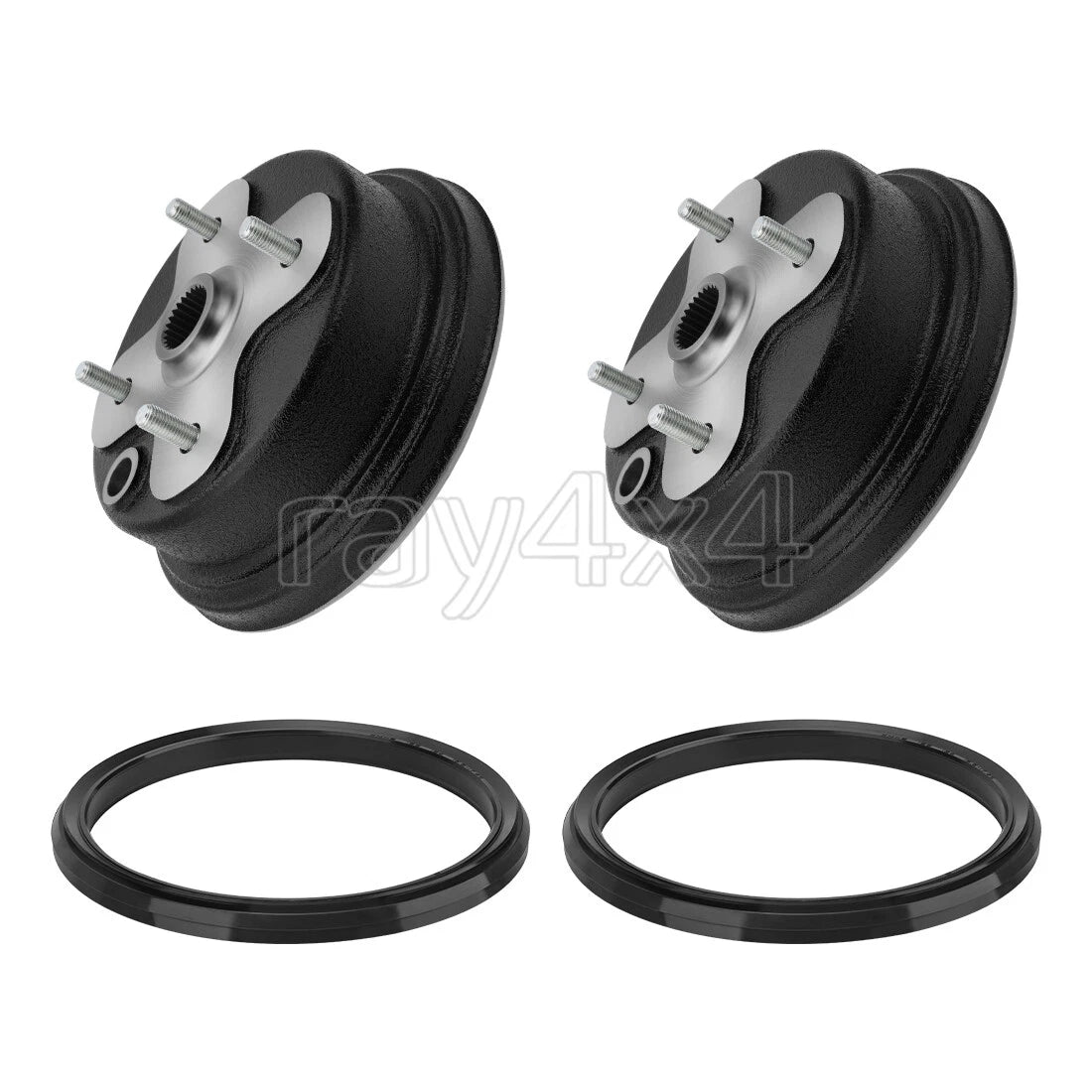 2X Front Wheel Brake Drum w/Dust Seals for Yamaha Big Bear 350 (1996–1998)
