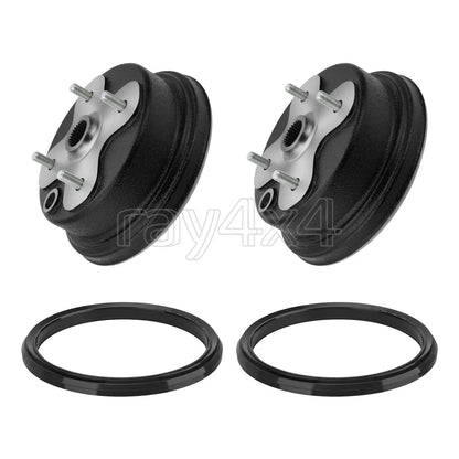 2X Front Wheel Brake Drum w/Dust Seals for Yamaha Big Bear 350 (1996–1998)
