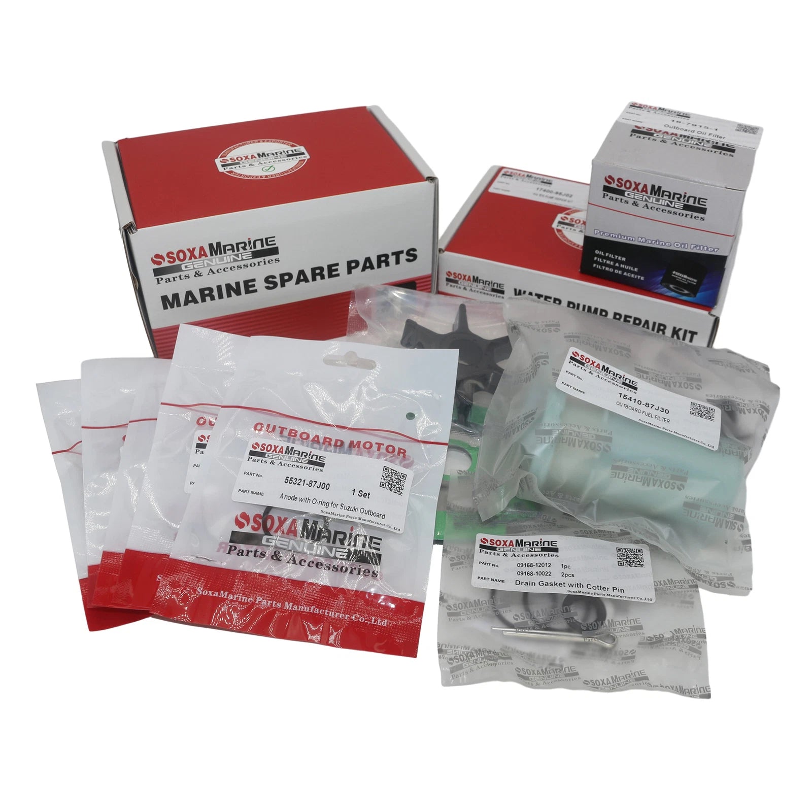 Maintenance Repair Kit for Suzuki DF 20 25 HP Outboard (17400-95872, 17400-95870)