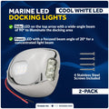 2-Pack LED Docking Lights for Marine (IP66) - FO4600-M2