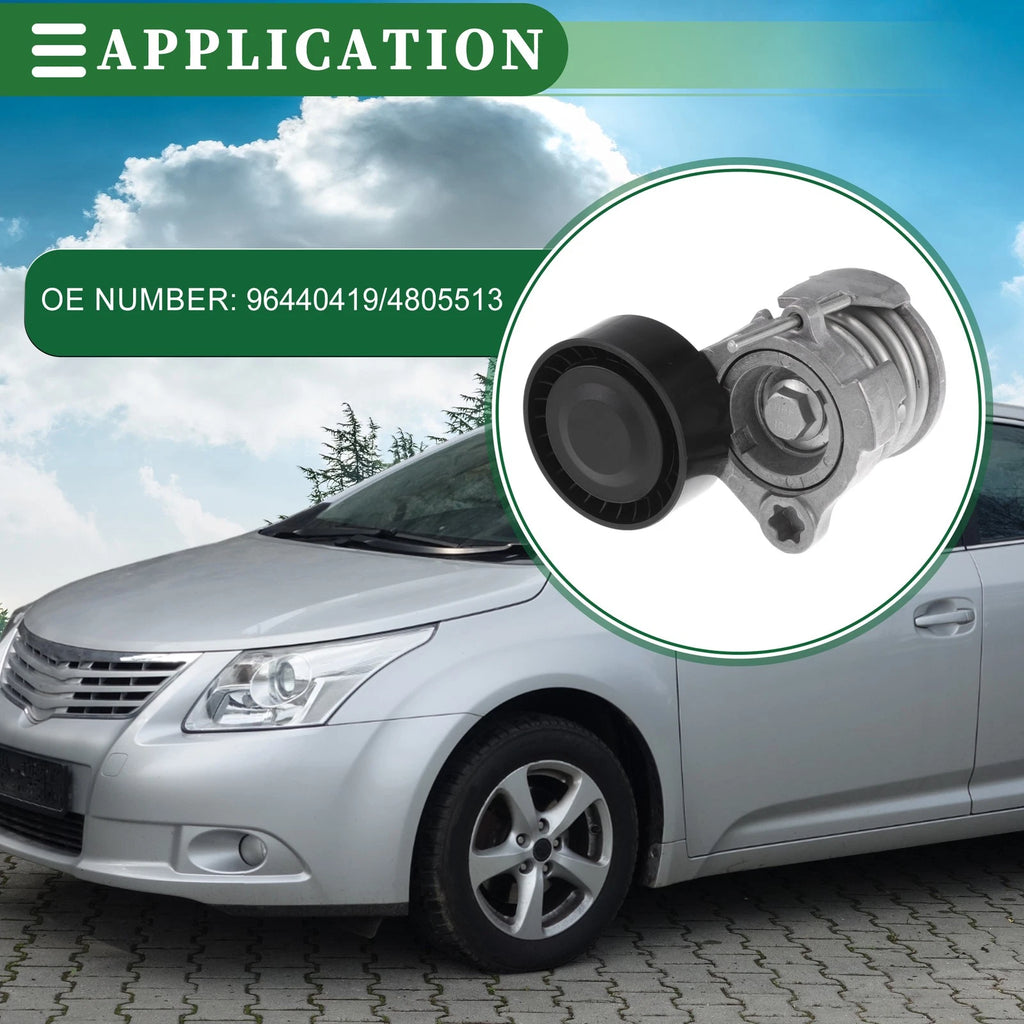 Engine Belt Tensioner Pulley Assembly OEM Replacement for Chevrolet Nubira (2003–2014)