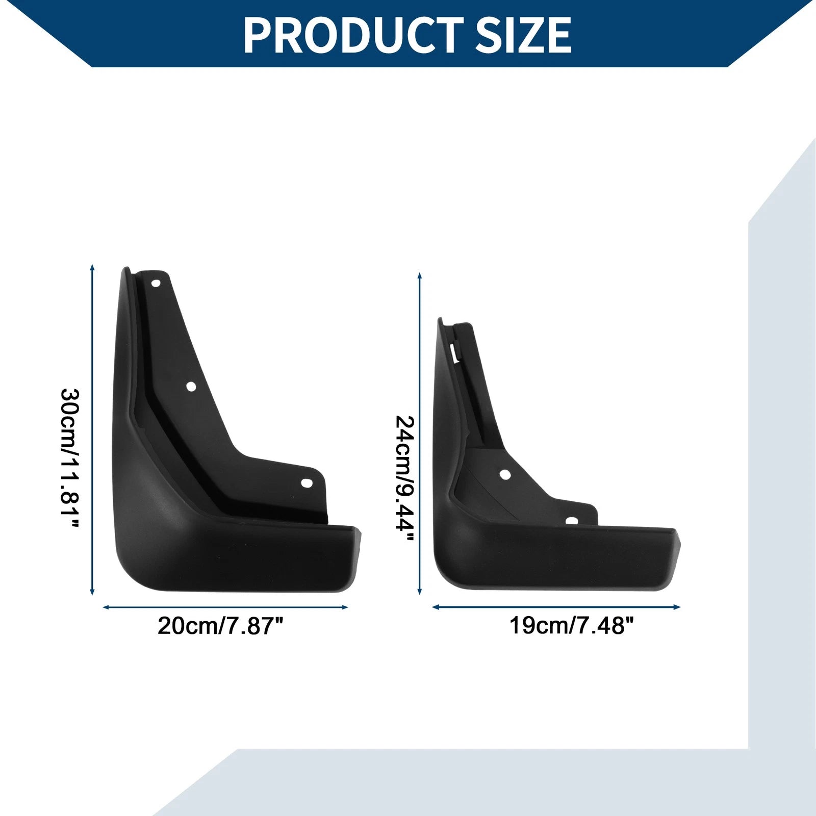 Mud Flaps Splash Guards 1 Set for Mercedes-Benz CLA (2020–2023)