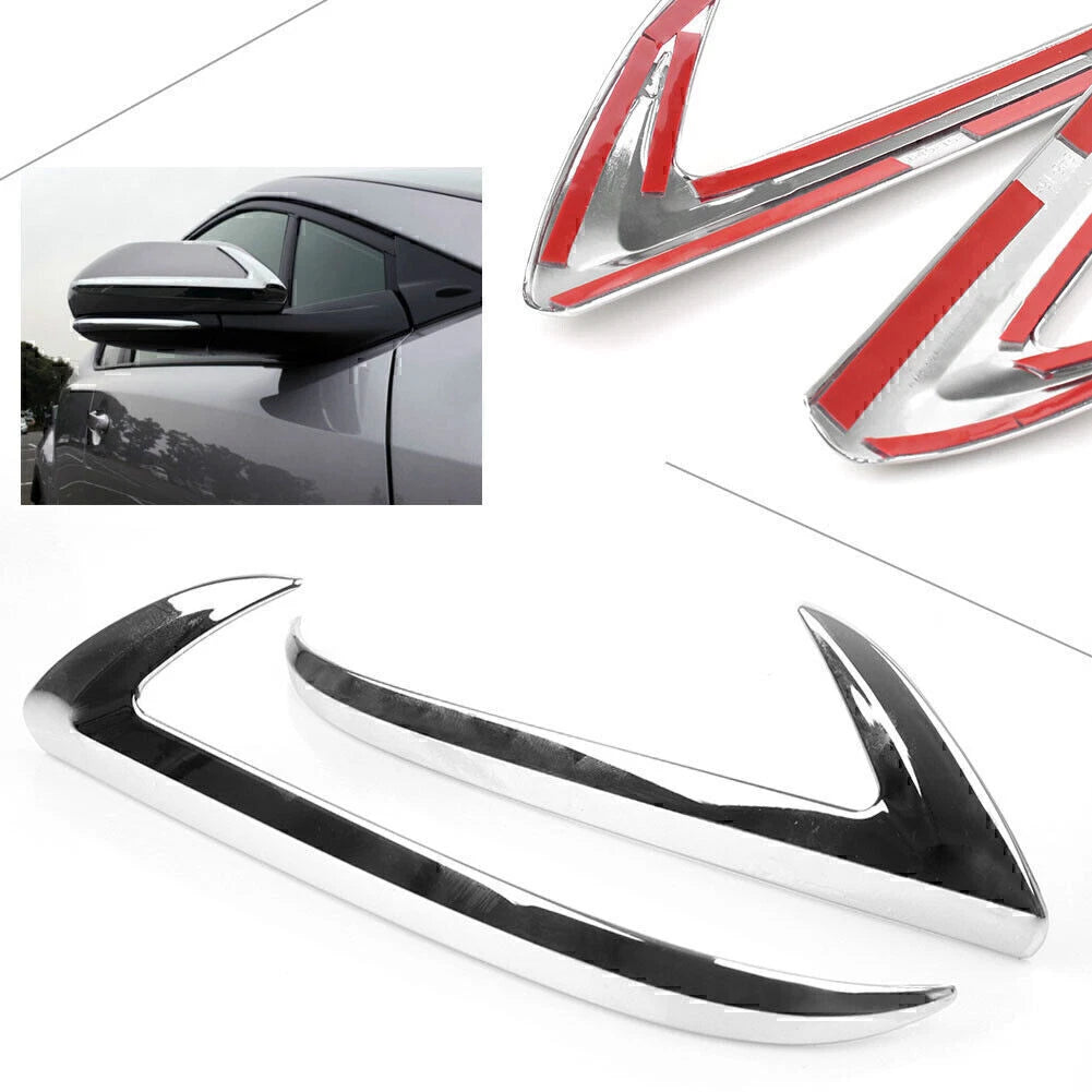 2X Chrome ABS Side Mirror Base Cover Trim for Toyota CHR (2016–2018)