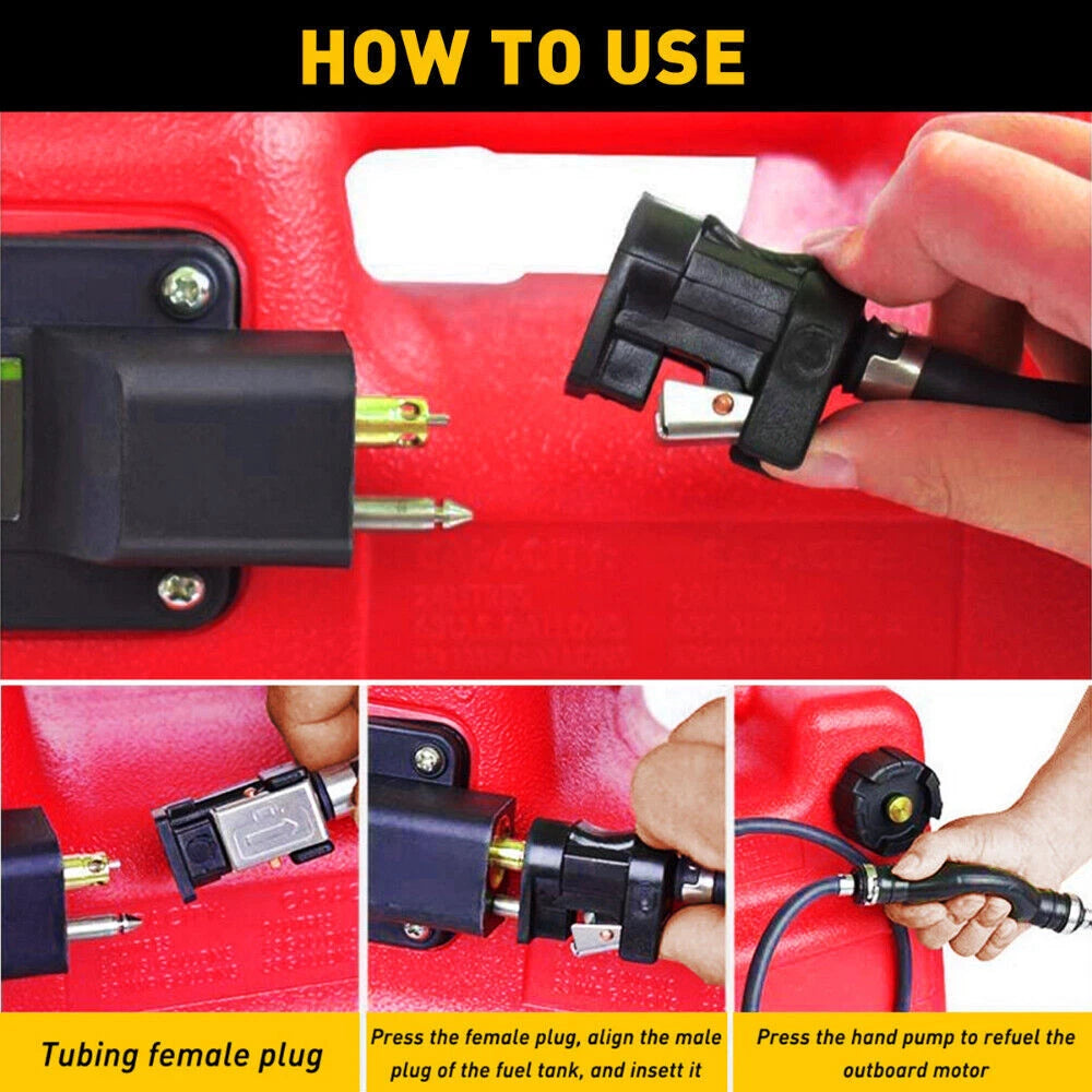 Fuel Gas Hose Line Assembly with Primer Bulb for Marine Outboard
