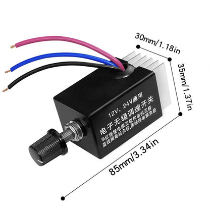 Motor Speed Controller Switch Knob for Car Truck (DC 12V 24V)