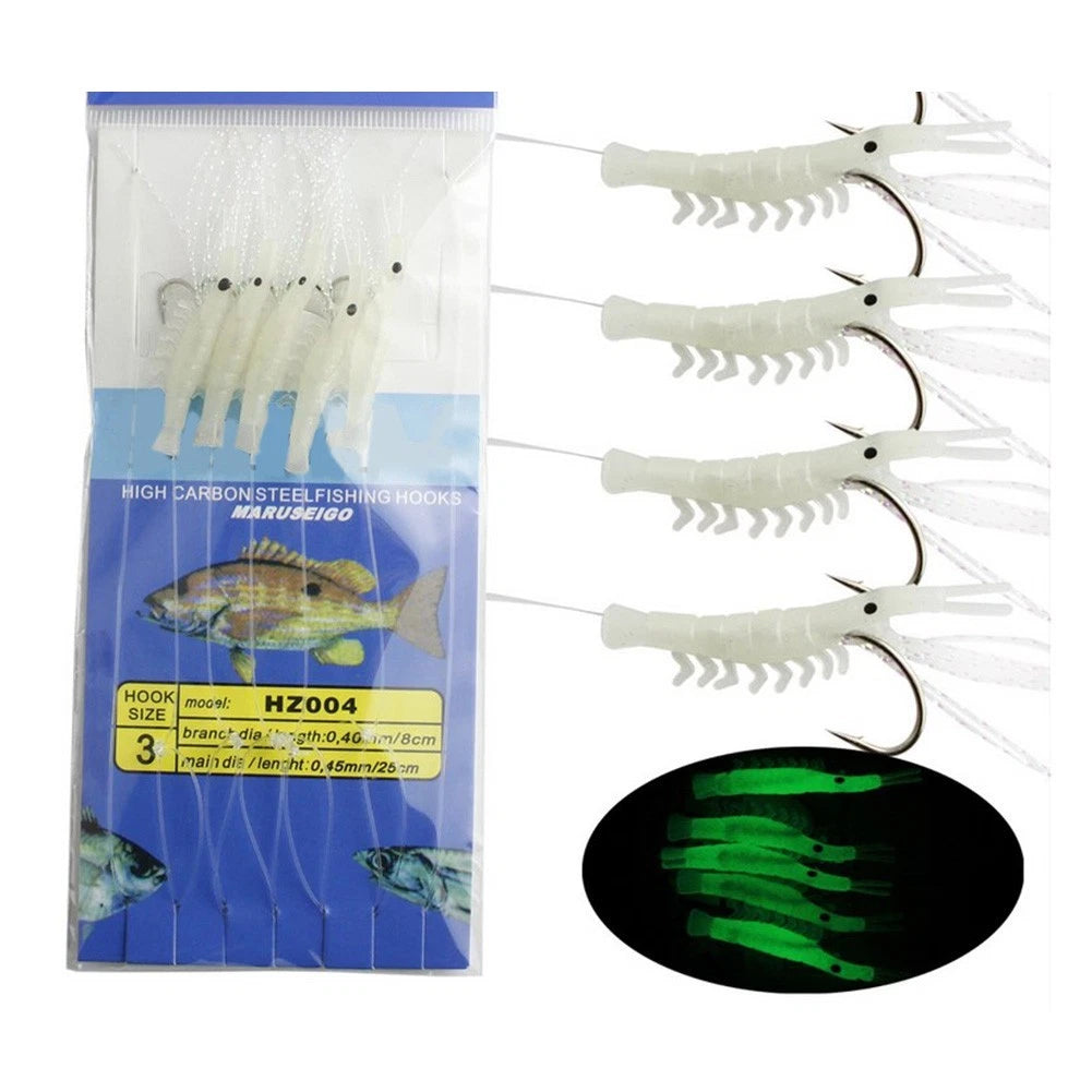 Artificial Bait Shrimp Hook Fishing Lure for Luya Soft Bait