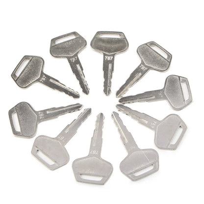 10PCS Ignition Keys for Komatsu Excavator Dozer Loader (#787, #TR261434)