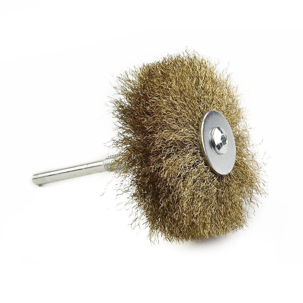 90mm Copper Plated Wire Wheel Brush for Mini Drill Rotary Tools