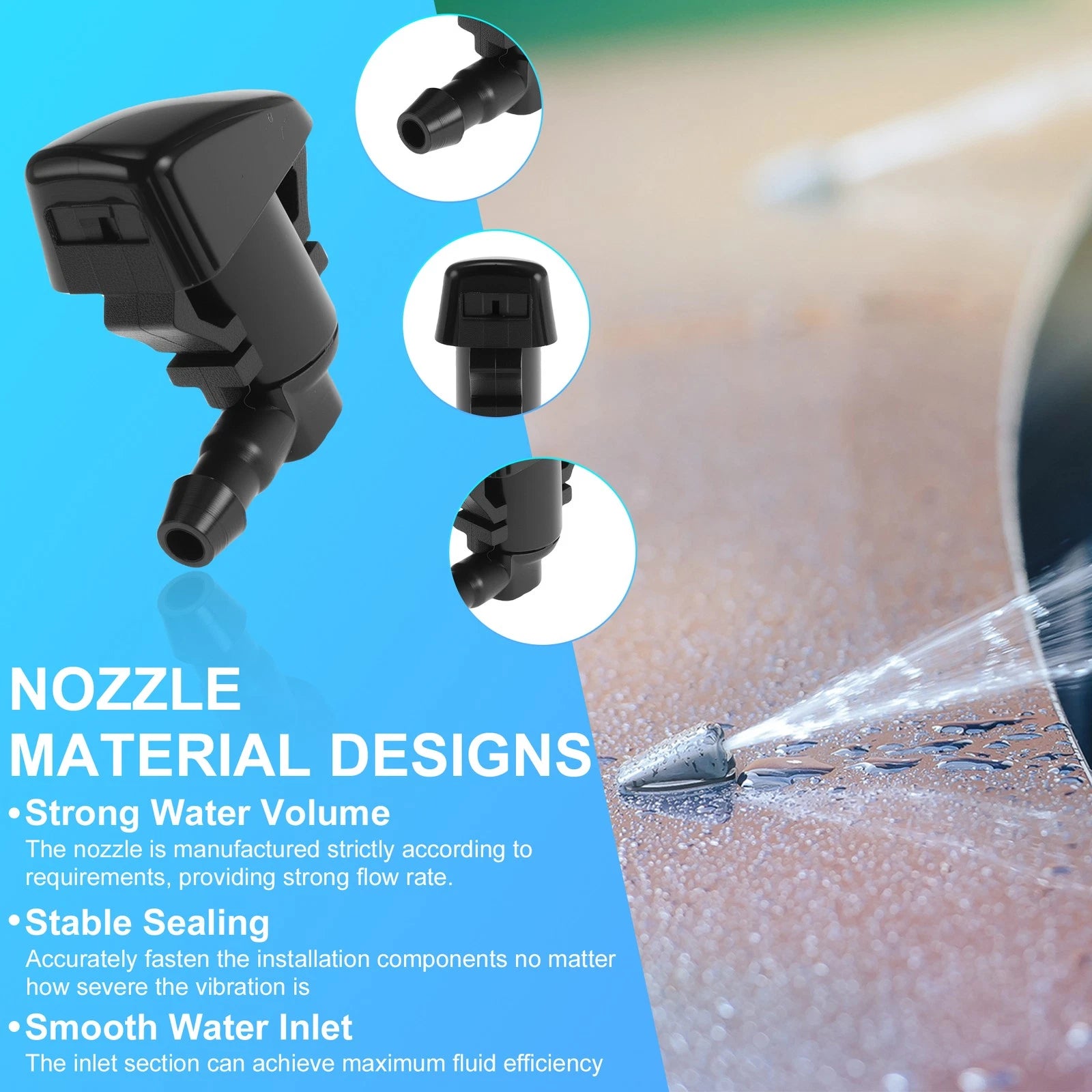 Windshield Washer Nozzle Kit for Ford Edge (2007–2011) 8S4Z17603AA