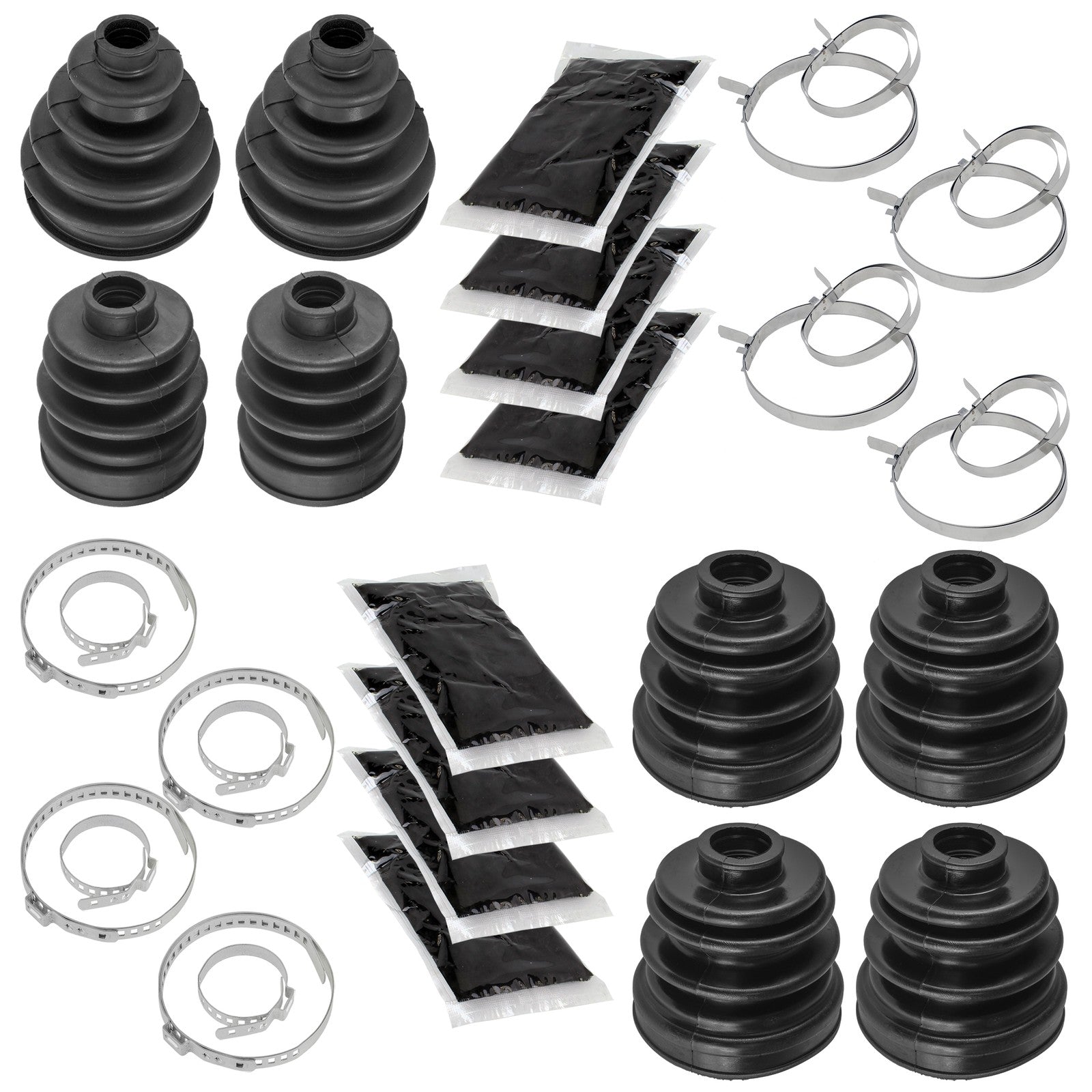 Caltric Front Rear Axle CV Boot Kit for Kawasaki Teryx4 800 (2014–2023)