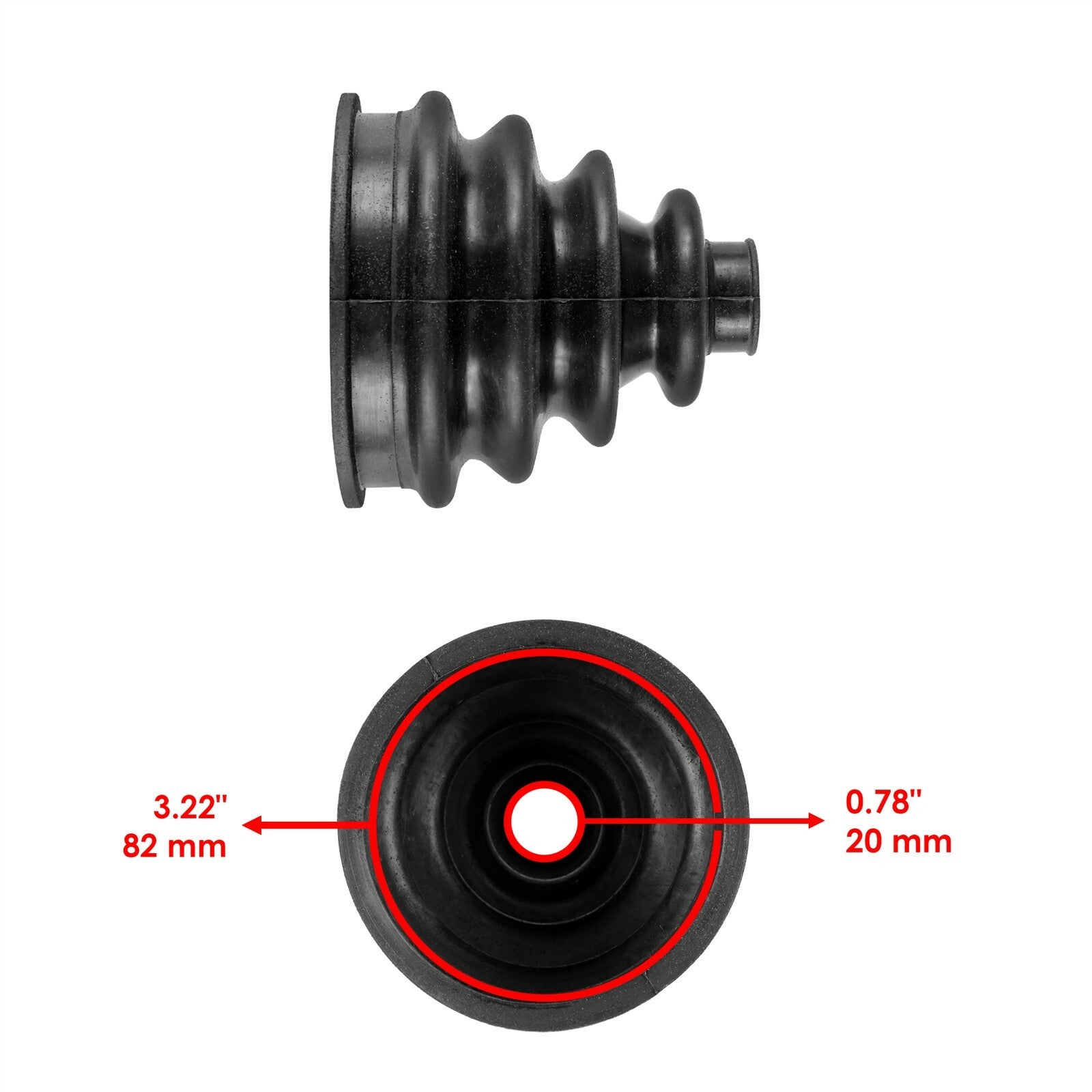 CV Boot Kit Rear Axle Inner Outer 2 Sets for John Deere (2000–2000)