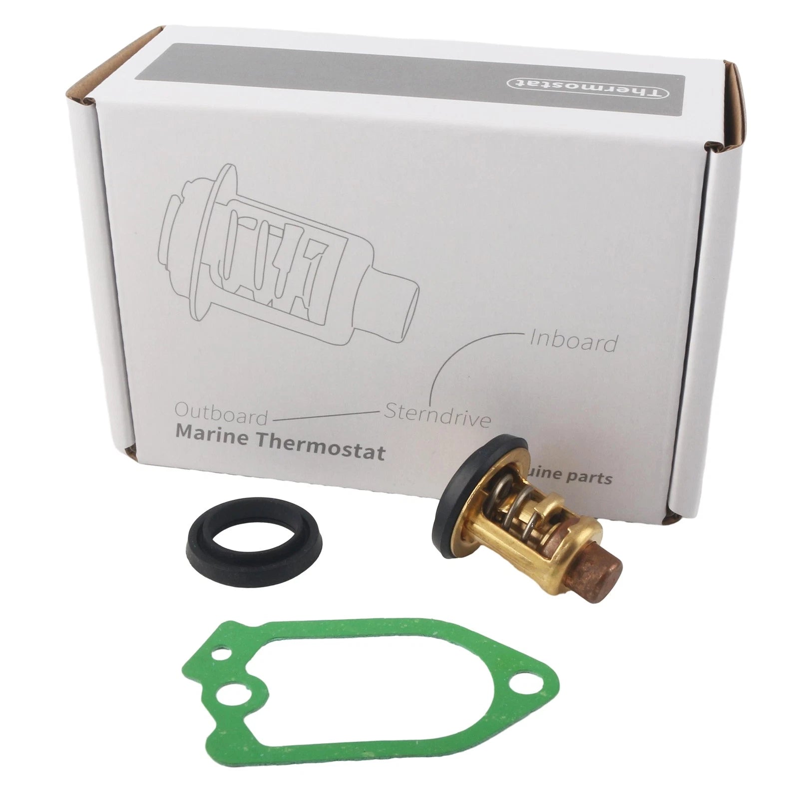 Thermostat with Cover Gasket Kit for Yamaha Outboard 25 HP 25D (2-Stroke)