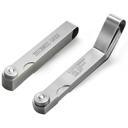 2PCS Feeler Gauge Set Stainless Steel with Rotating Hinge for Easy Use
