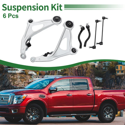 Set of 6 Front Suspension Lower Control Arms for Nissan Pathfinder (2013–2019)