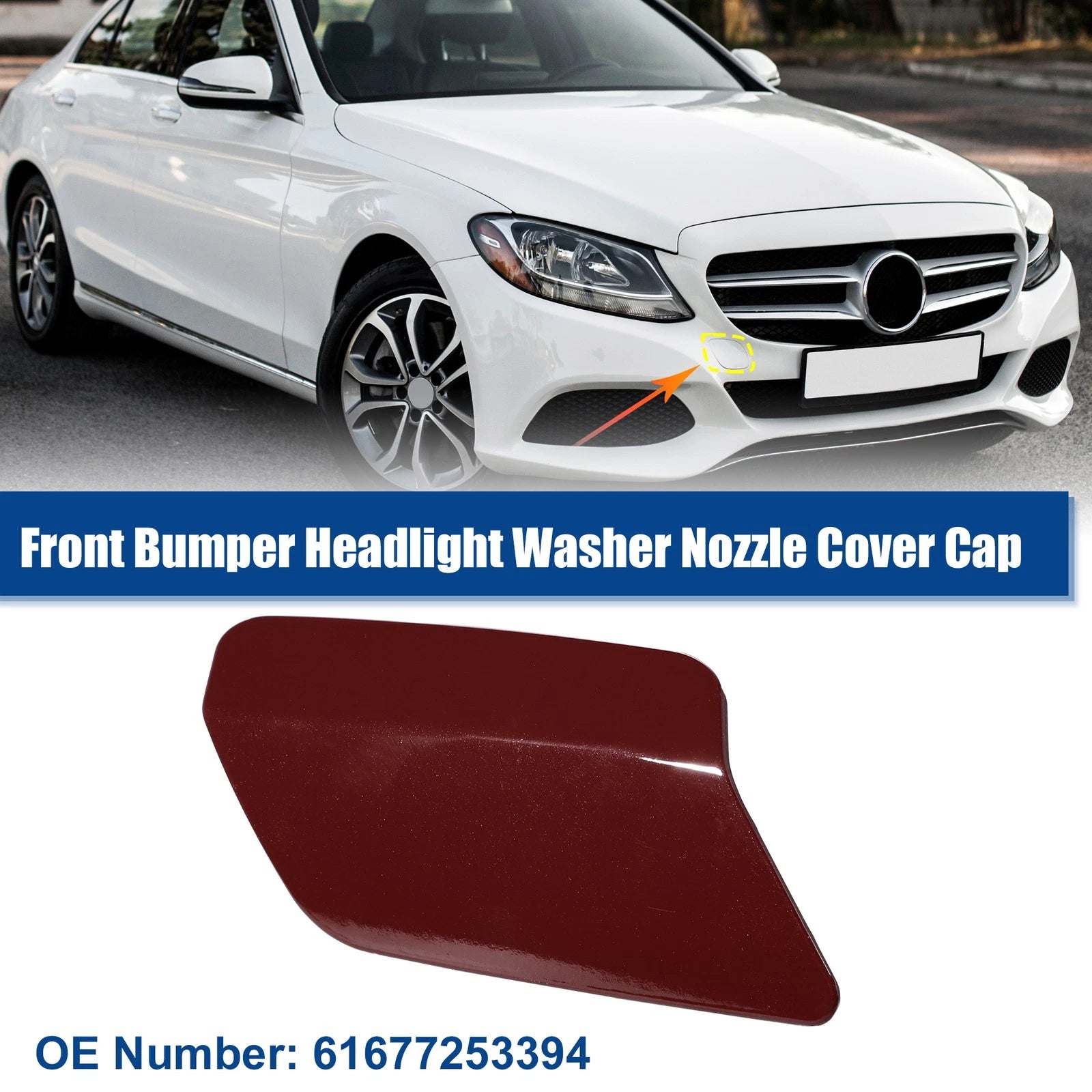 Front Right Headlight Washer Nozzle Cover Cap Fit for BMW 328i (2011–2013)