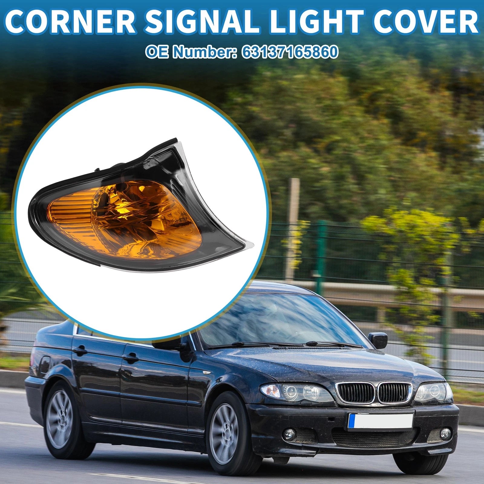 Right Corner Signal Light Cover Replacement for BMW 3 Series (2002–2005)