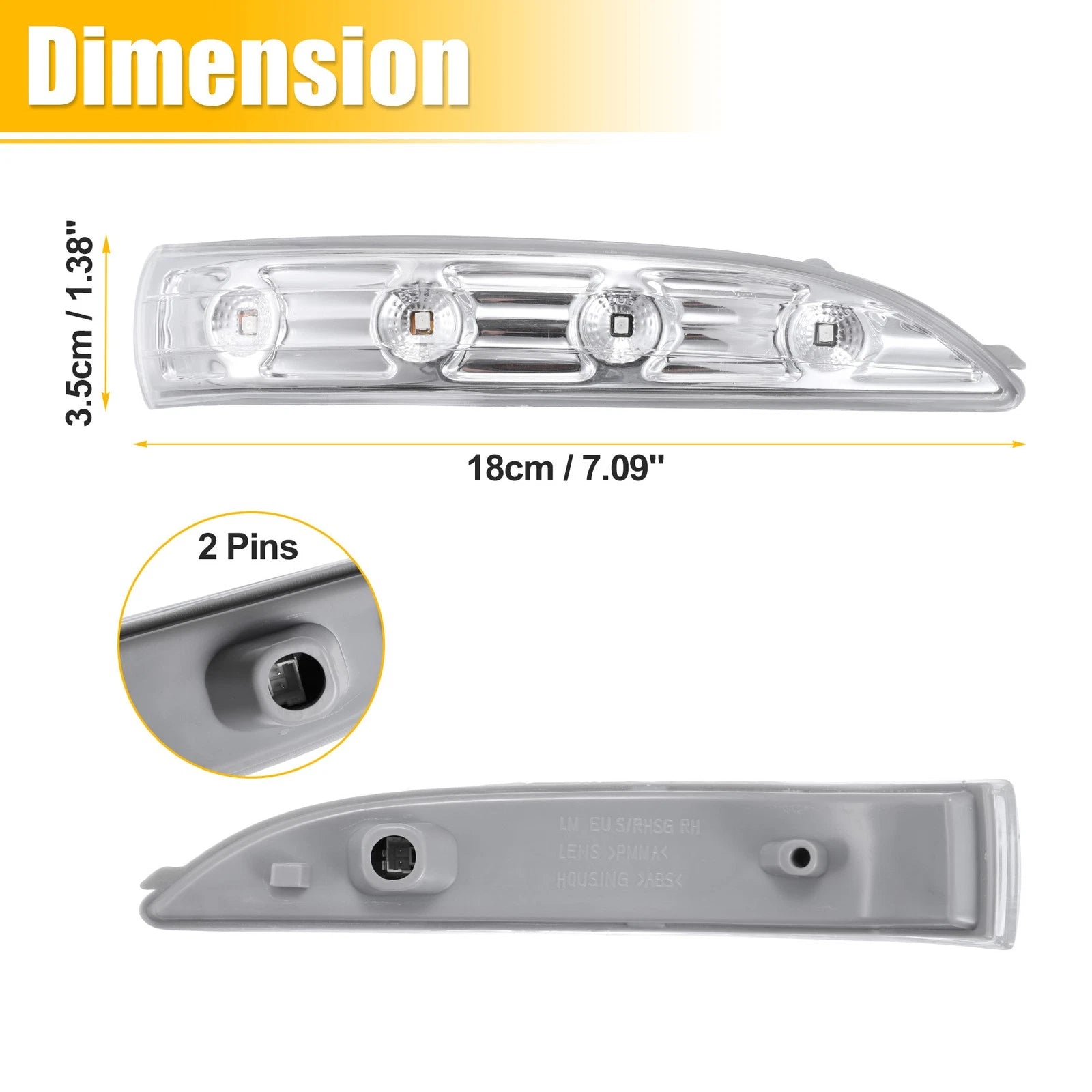 Right Side Mirror LED Turn Signal Light for Hyundai Tucson (2010–2011)