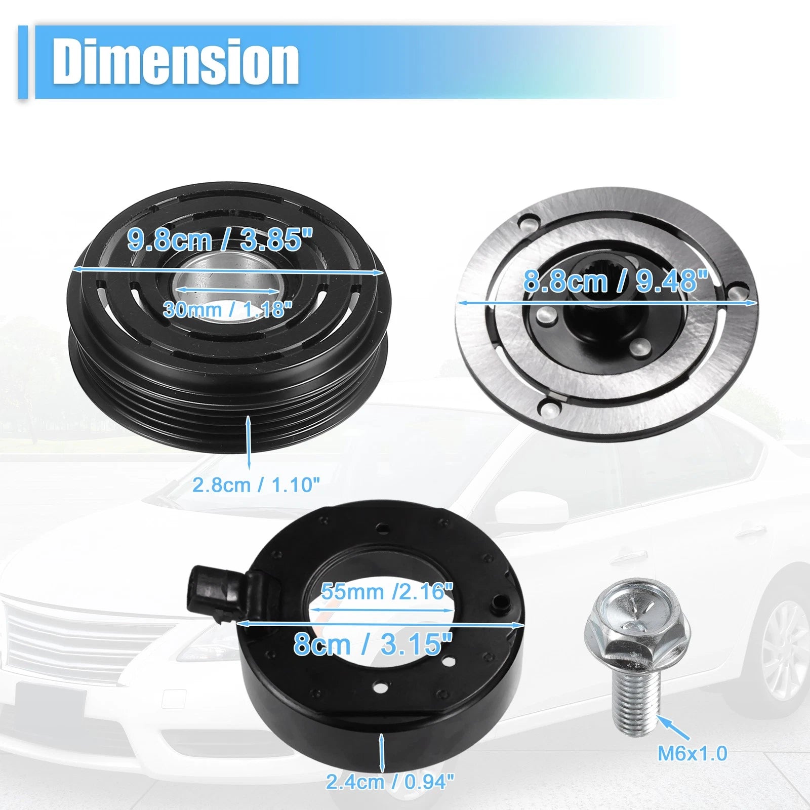 AC Compressor Clutch Kit Replacement for Subaru Outback (2005–2009)