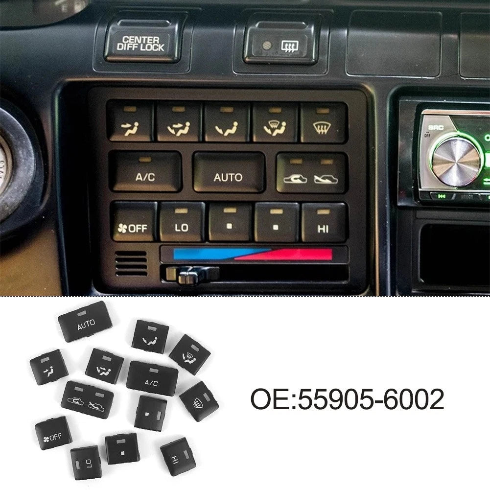 13 pcs AC Climate Switch Button Set for Toyota Land Cruiser 80