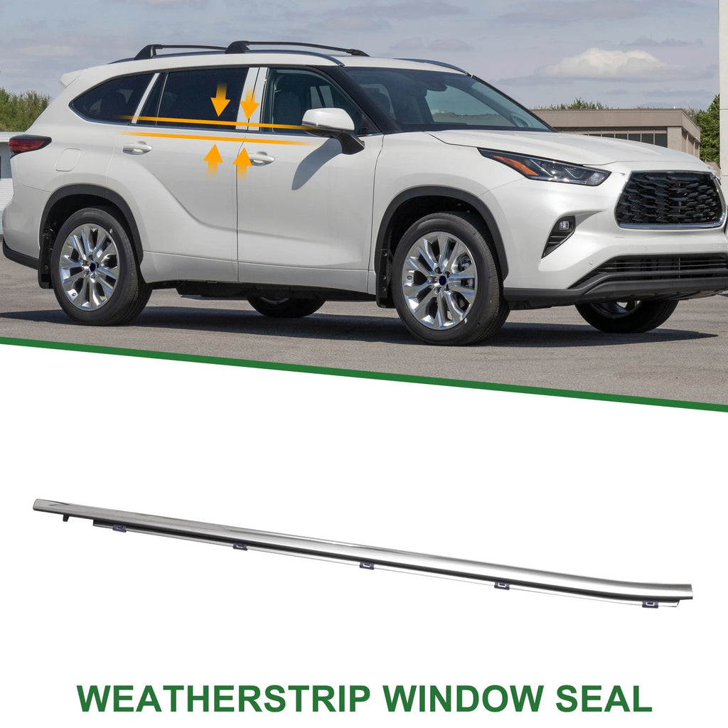 Front Right Window Weatherstrip Seal Replacement for Toyota Highlander (2008–2013)